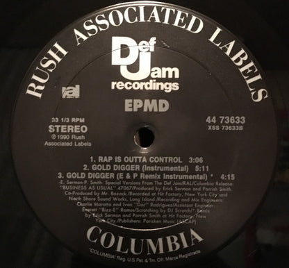 EPMD : Gold Digger (12",33 ⅓ RPM,Stereo)