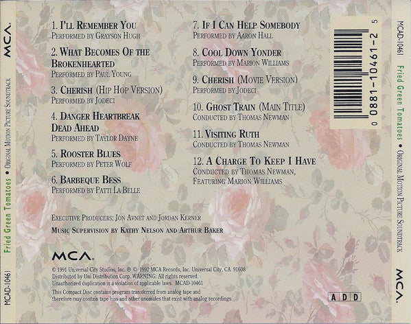 Various : Fried Green Tomatoes (Original Soundtrack) (Album)