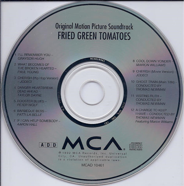 Various : Fried Green Tomatoes (Original Soundtrack) (Album)