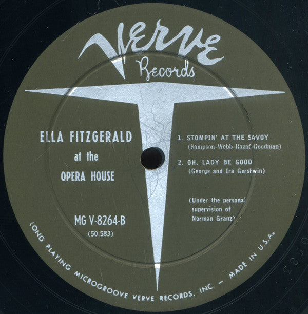 Ella Fitzgerald : Ella Fitzgerald At The Opera House (LP,Album,Mono)