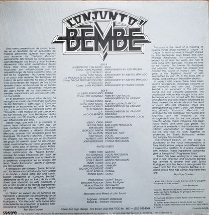 Conjunto Bembé : Despacito...Y Sin Apuro (LP,Album)