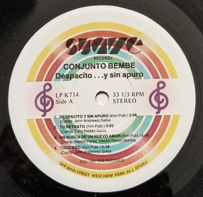 Conjunto Bembé : Despacito...Y Sin Apuro (LP,Album)