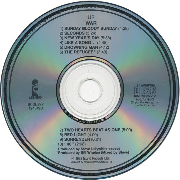 U2 : War (Album,Reissue,Club Edition)