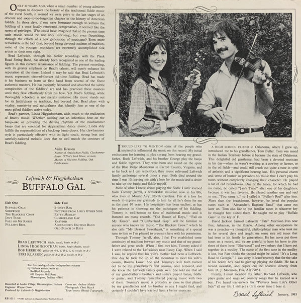 Leftwich & Higginbotham : Buffalo Gal (LP)