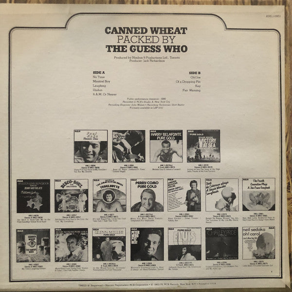 Guess Who, The : Canned Wheat (LP,Album,Reissue)