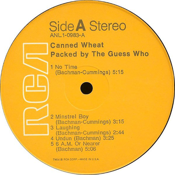 Guess Who, The : Canned Wheat (LP,Album,Reissue)