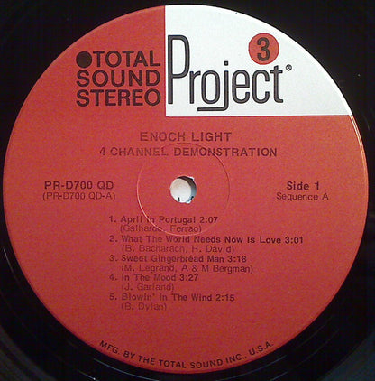 Enoch Light : 4 Channel Stereo (LP,Album,Quadraphonic)