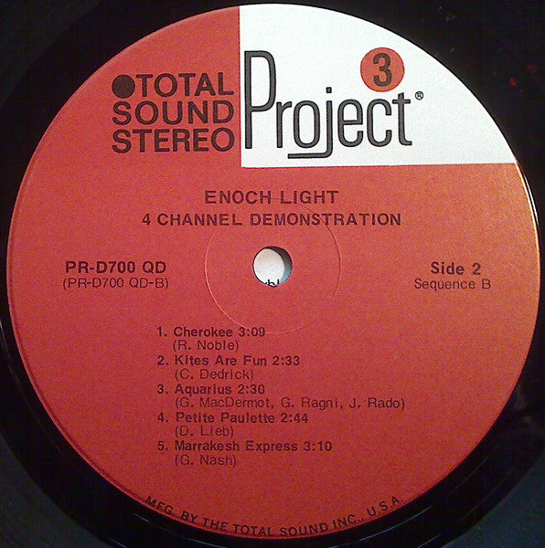 Enoch Light : 4 Channel Stereo (LP,Album,Quadraphonic)
