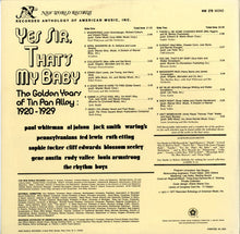 Various : Yes Sir, That's My Baby (The Golden Years Of Tin Pan Alley 1920-1929) (LP,Compilation)