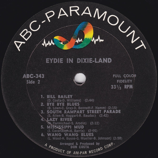 Eydie Gormé : Eydie In Dixie-Land (LP,Album,Mono)