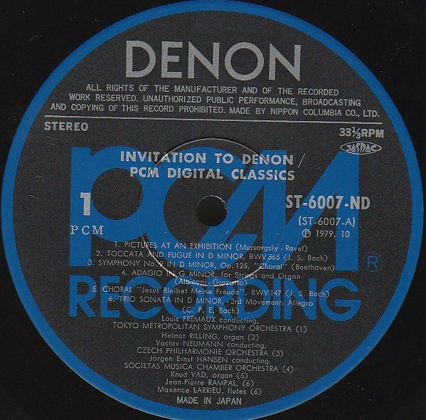 Various : Invitation To Denon / PCM Digital Classics (LP,Sampler)
