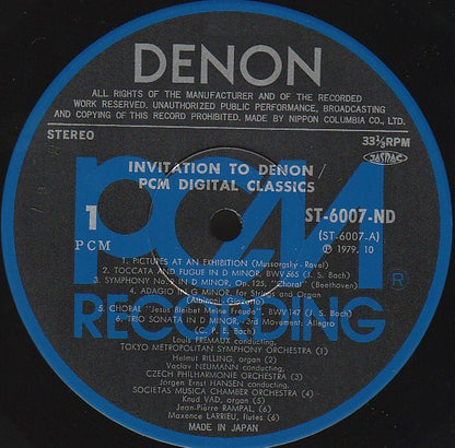Various : Invitation To Denon / PCM Digital Classics (LP,Sampler)