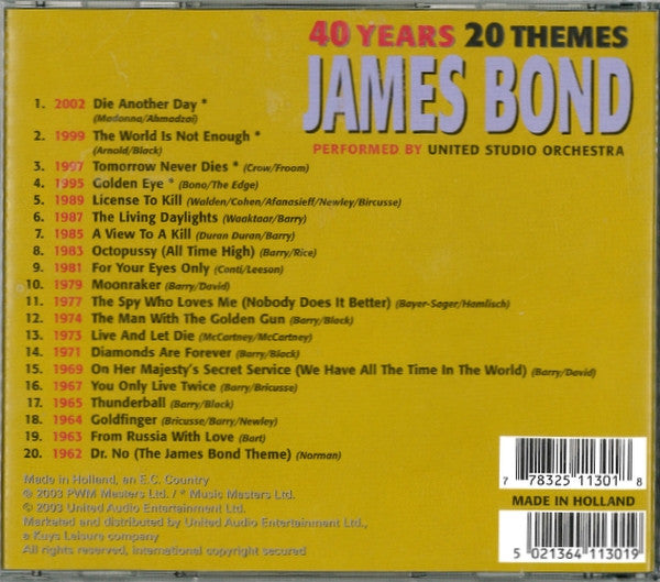 United Studio Orchestra : 40 Years James Bond 20 Themes (Album)