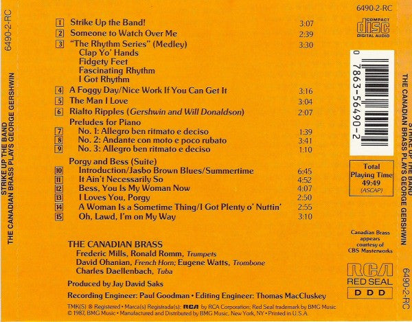 George Gershwin, Canadian Brass, The : Strike Up The Band (The Canadian Brass Plays George Gershwin) ()