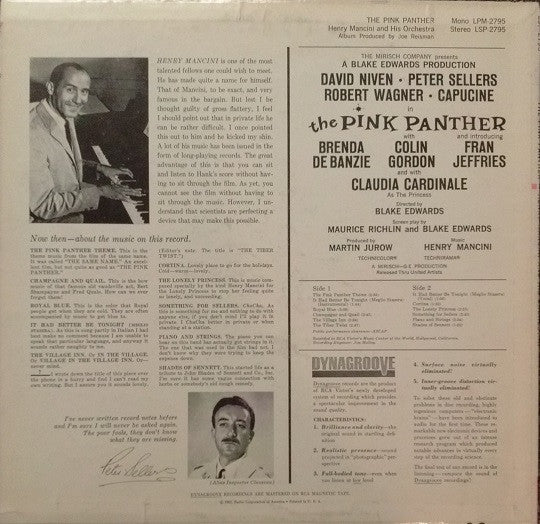 Henry Mancini : The Pink Panther (Music From The Film Score) (LP,Album,Stereo)