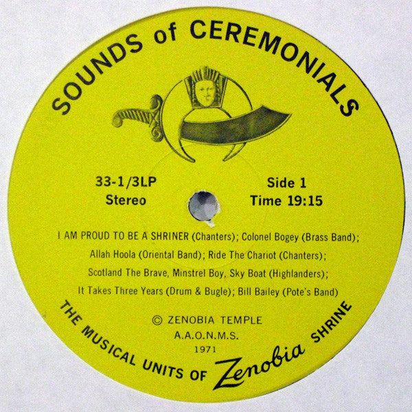 Musical Units Of Zenobia Shrine, The : Sounds Of Ceremonials (LP)