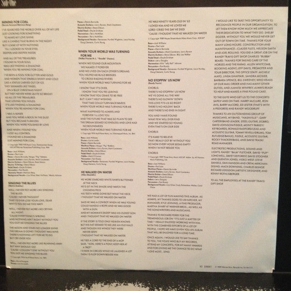 Randy Travis : No Holdin' Back (LP,Album,Club Edition)