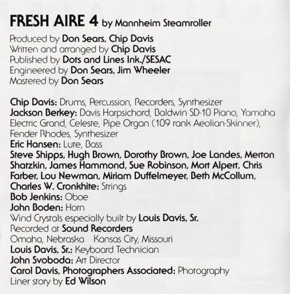 Mannheim Steamroller : Fresh Aire 4 (Album)