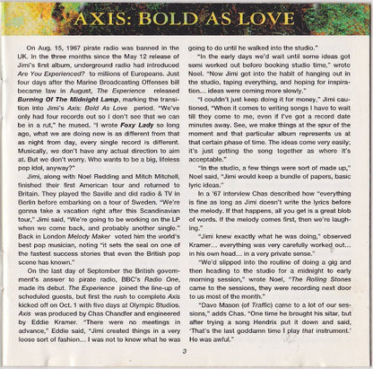 Jimi Hendrix Experience, The : Axis: Bold As Love (Album,Reissue,Remastered,Stereo)