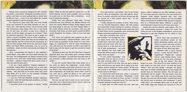 Jimi Hendrix Experience, The : Axis: Bold As Love (Album,Reissue,Remastered,Stereo)