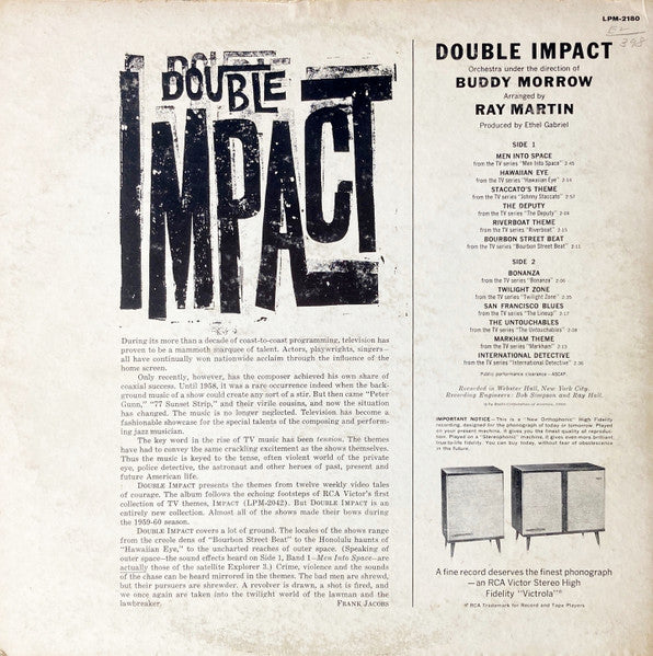 Buddy Morrow : Double Impact (LP,Album,Mono)