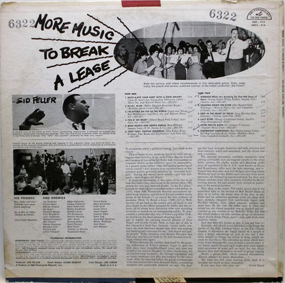 Sid Feller And His "Friends".......[And Enemies] : More Music To Break A Lease!!! (LP,Album,Mono)
