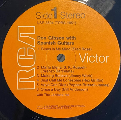 Don Gibson : Don Gibson With Spanish Guitars (LP,Album,Stereo)