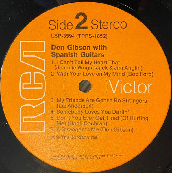Don Gibson : Don Gibson With Spanish Guitars (LP,Album,Stereo)