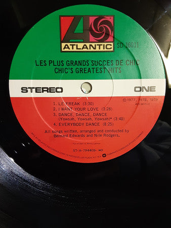 Chic : Les Plus Grands Succes De Chic = Chic's Greatest Hits (LP,Compilation,Stereo)