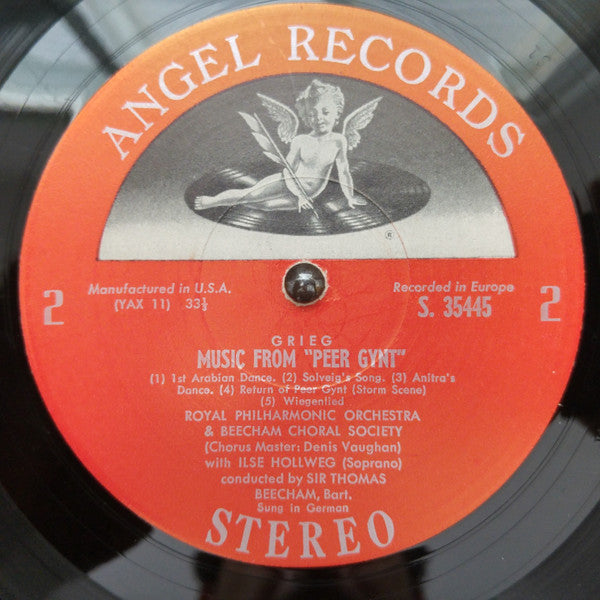 Edvard Grieg, Sir Thomas Beecham, Royal Philharmonic Orchestra, Beecham Choral Society, The, Ilse Hollweg : Music From Peer Gynt (LP,Stereo)