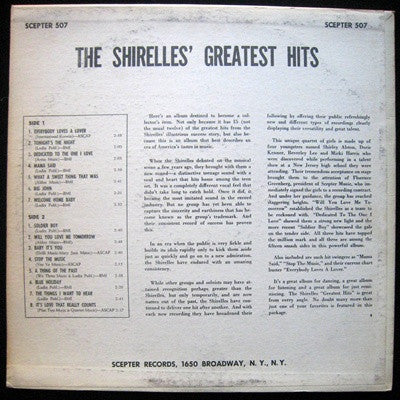 Shirelles, The : The Shirelles Greatest Hits (LP,Compilation,Mono)