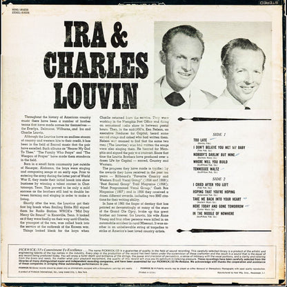 Ira Louvin & Charlie Louvin : Ira & Charles Louvin (LP,Compilation,Mono)