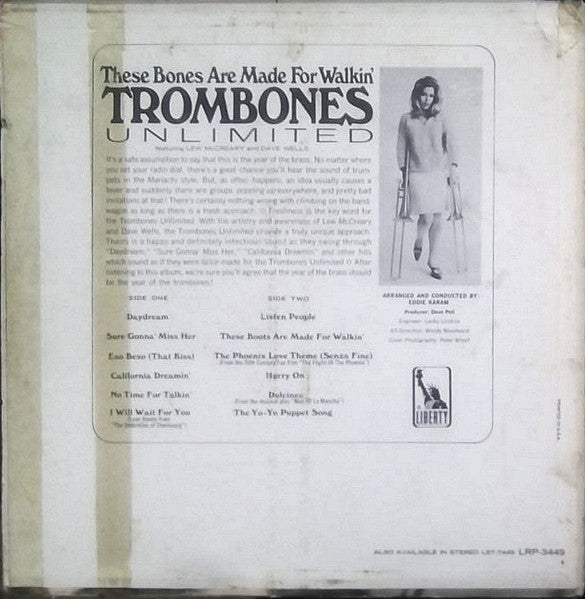 Trombones Unlimited : These Bones Are Made For Walkin' (LP,Album,Mono)