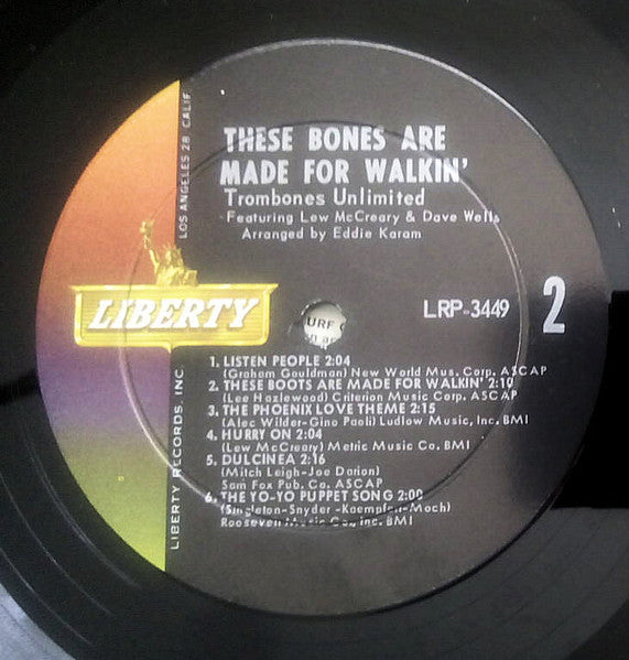 Trombones Unlimited : These Bones Are Made For Walkin' (LP,Album,Mono)