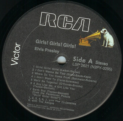 Elvis Presley : Girls! Girls! Girls! (LP,Album,Repress,Stereo)