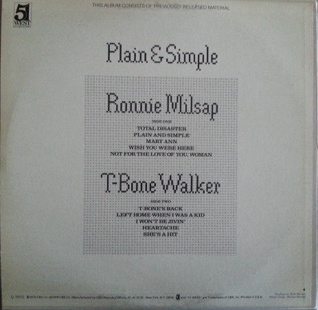 Ronnie Milsap / T-Bone Walker : Plain & Simple (LP,Compilation)