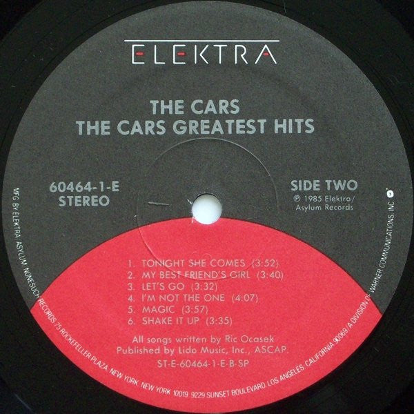 Cars, The : The Cars Greatest Hits (LP,Compilation,Stereo)
