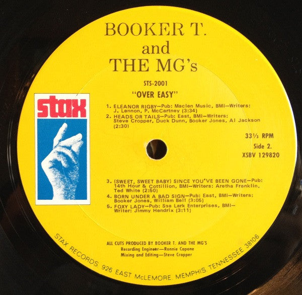 Booker T & The MG's : Soul Limbo ("Over Easy") (LP,Album)