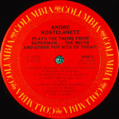 André Kostelanetz : Plays The Theme From Superman . . . The Movie And Other Pop Hits Of Today! (LP)