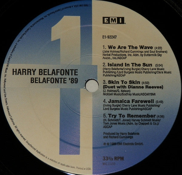 Harry Belafonte : Belafonte '89 (LP,Album)