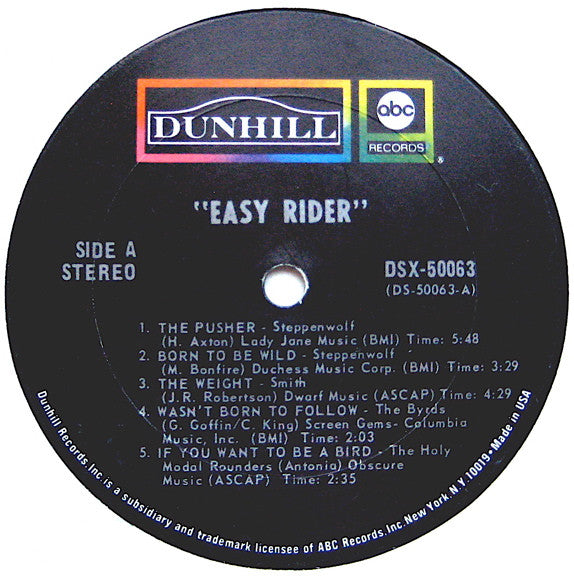 Various : Easy Rider (Music From The Soundtrack) (LP,Album,Stereo)