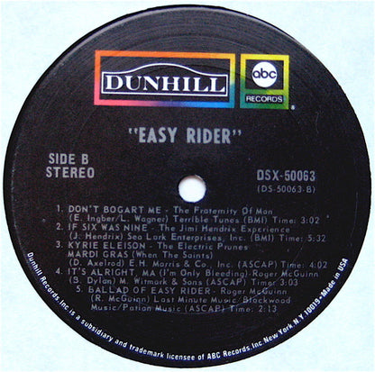 Various : Easy Rider (Music From The Soundtrack) (LP,Album,Stereo)