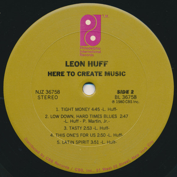 Leon Huff : Here To Create Music (LP,Album,Stereo)