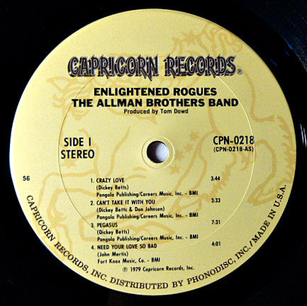 Allman Brothers Band, The : Enlightened Rogues (LP,Album)