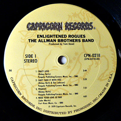 Allman Brothers Band, The : Enlightened Rogues (LP,Album)
