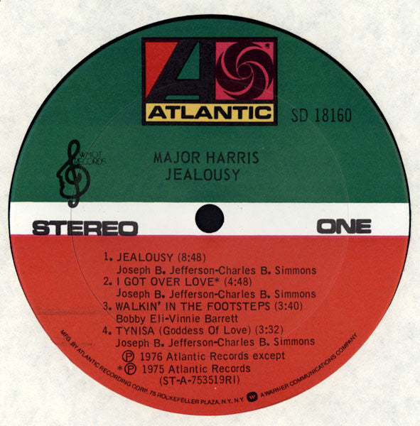 Major Harris : Jealousy (LP,Album)