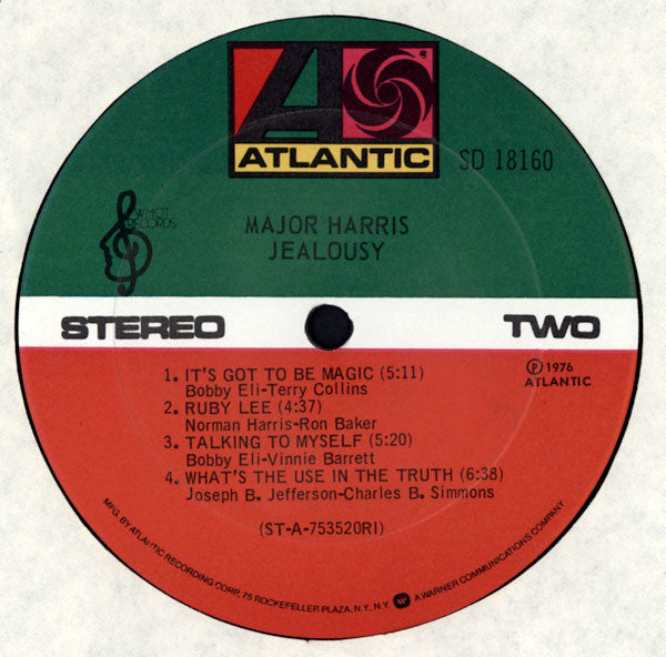 Major Harris : Jealousy (LP,Album)