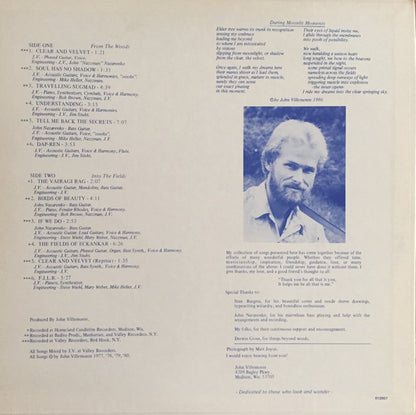 John Villemonte : Clear & Velvet (LP,Album)