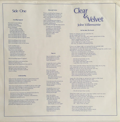 John Villemonte : Clear & Velvet (LP,Album)