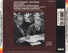 Arthur Rubinstein, Fritz Reiner, Sergei Vasilyevich Rachmaninoff, Chicago Symphony Orchestra : Concerto No. 2 / Rhapsody On A Theme Of Paganini (Compilation,Reissue)